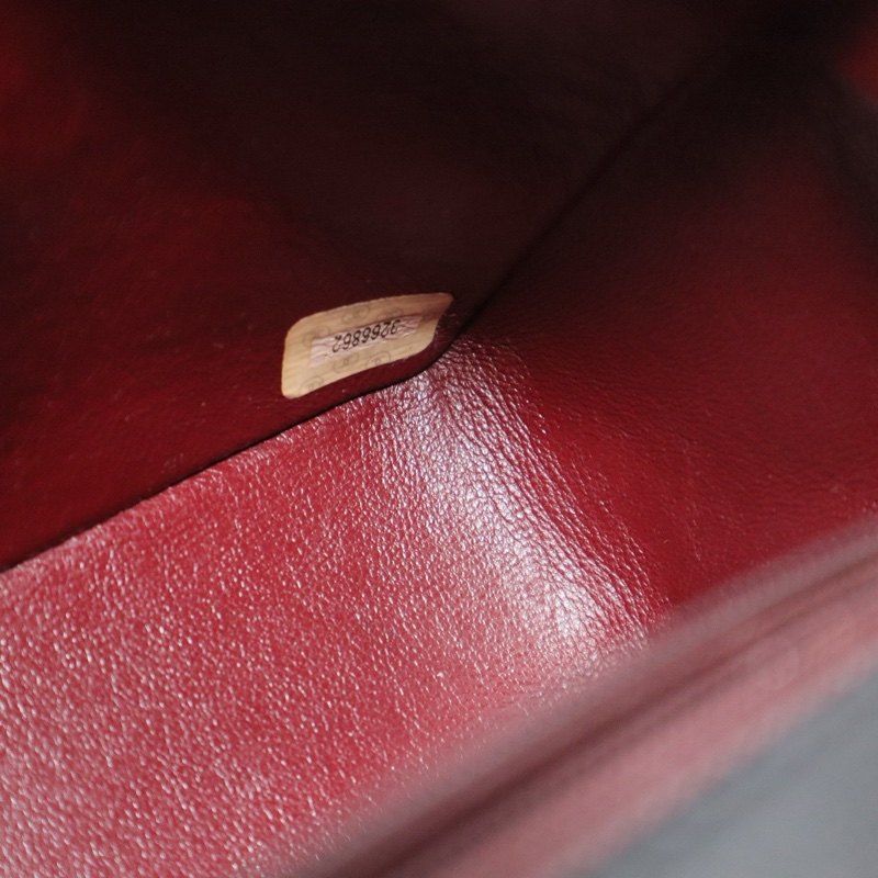 Chanel香奈兒黑金老香羊皮方胖18cm-7