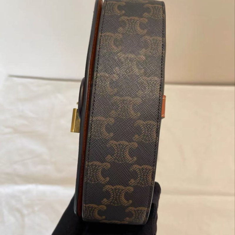 ✨Celine 老花 鎖頭包 Tabou 腋下包/手提包 Triomphe Canvas 98新配件塵袋-3