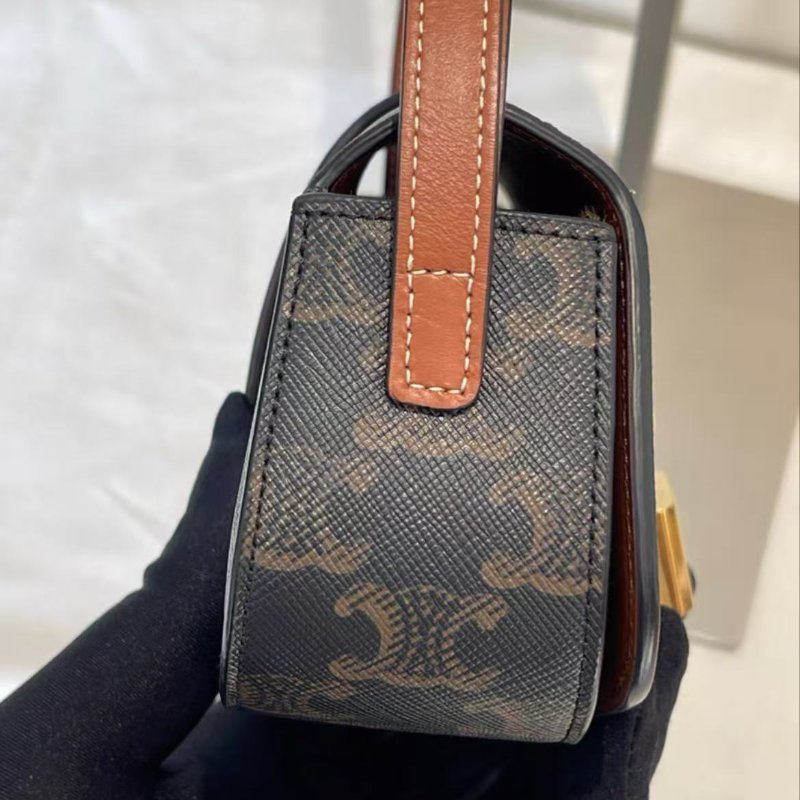 ✨Celine 老花 鎖頭包 Tabou 腋下包/手提包 Triomphe Canvas 98新配件塵袋-4