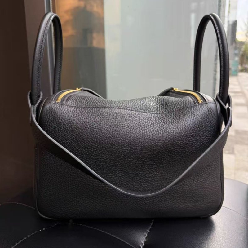 ✨Hermes 黑金lindy26 Tc皮 99新 配件塵袋盒子-7