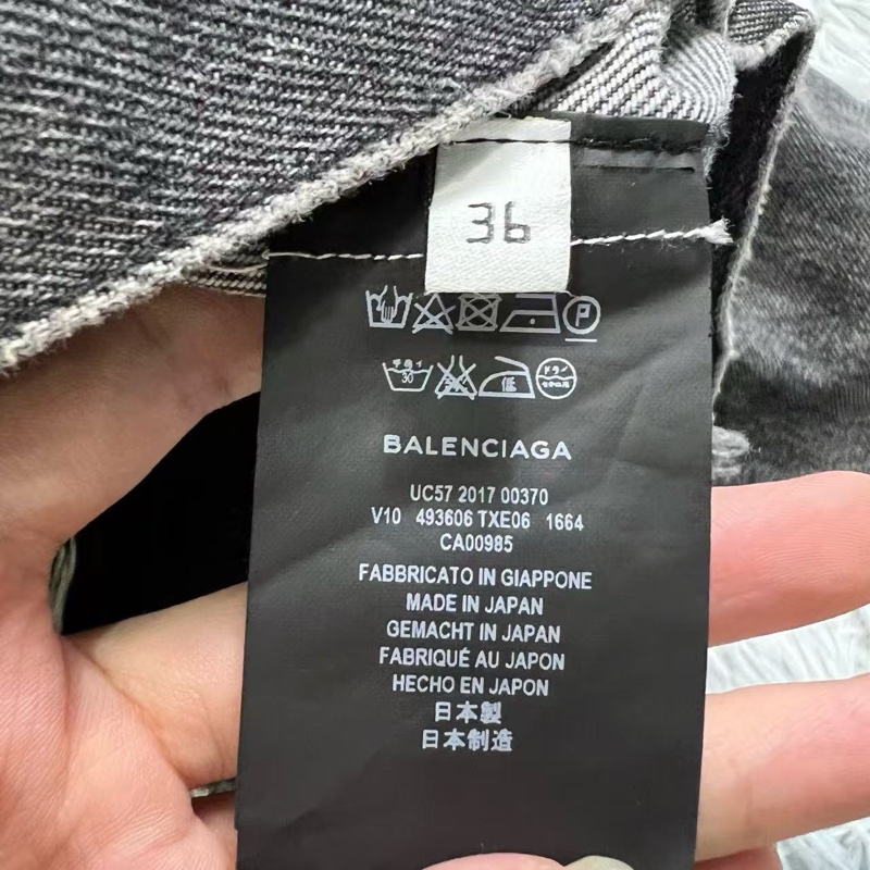 Balenciaga 領口字母牛仔外套 男女同款-3