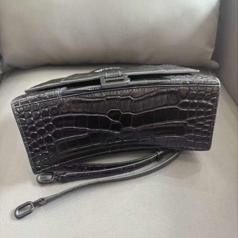 Balenciaga 沙漏黑色鱷魚壓紋 S號 98新 配件塵袋-2