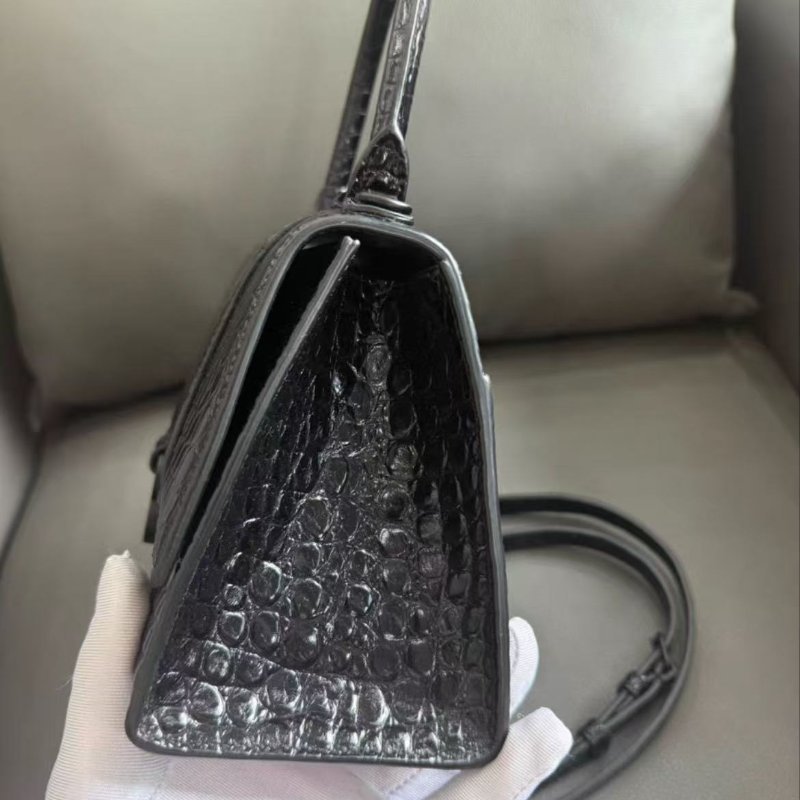Balenciaga 沙漏黑色鱷魚壓紋 S號 98新 配件塵袋-3