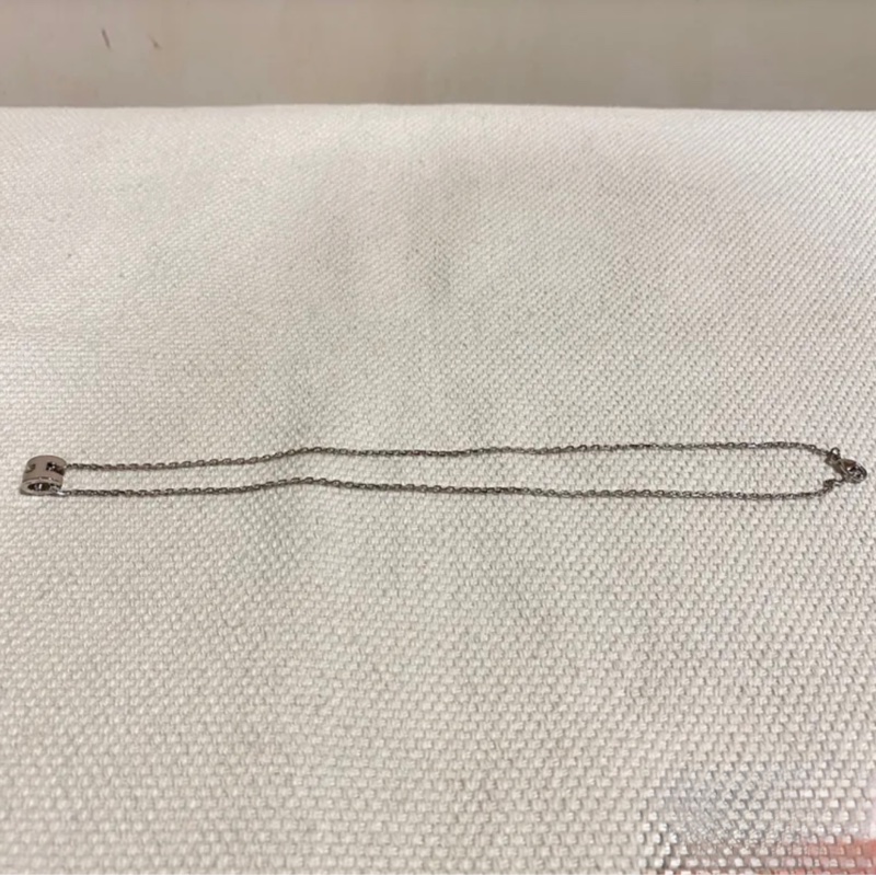 Hermes 迷你h灰銀項鍊-6