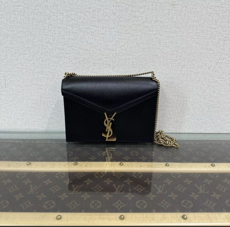 ✨YsL 黑金魚子醬郵差包 22*16*5 98新配件塵袋-0