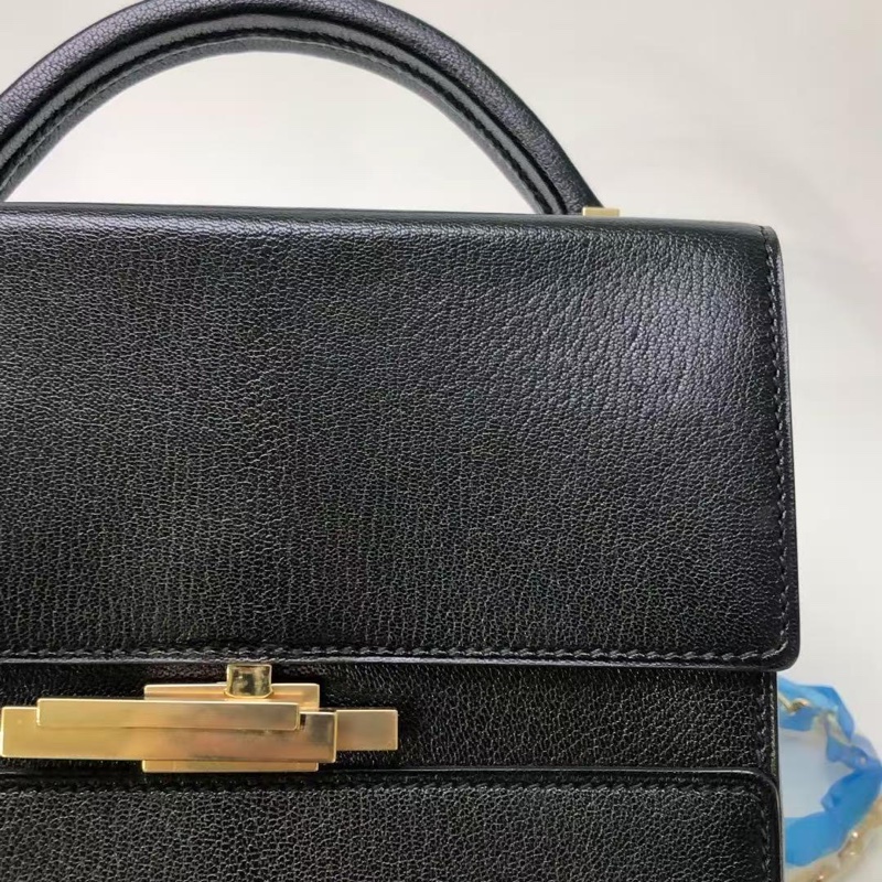 ✨HERMES 黑金 cinhetic秀款手提肩背斜背鏈條包18.5*18 全新閒置配件塵袋盒子-4