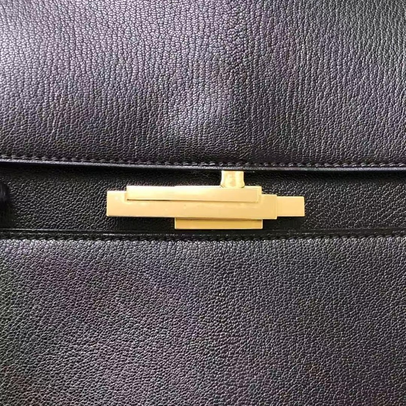 ✨HERMES 黑金 cinhetic秀款手提肩背斜背鏈條包18.5*18 全新閒置配件塵袋盒子-5