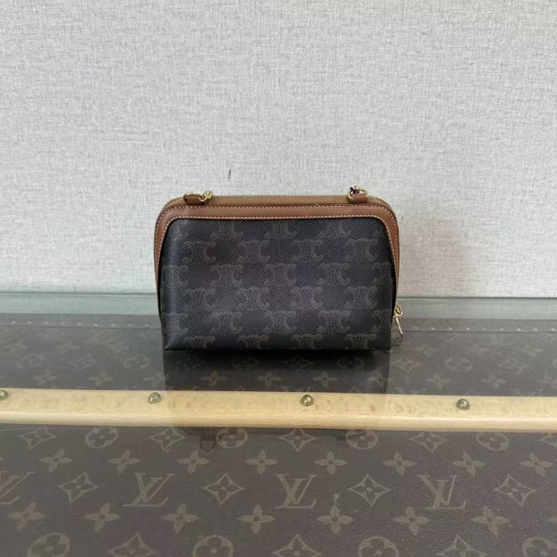 ✨Celine 老花金扣凱旋門貝殼mini鍊條包 16*10*8  98新 配件塵袋-5