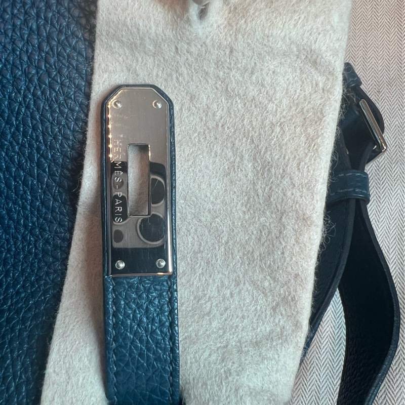 【贈原廠Charm】 已停產愛馬仕Hermès So kelly 26 孔雀藍TOGO單肩/斜揹雙用-4