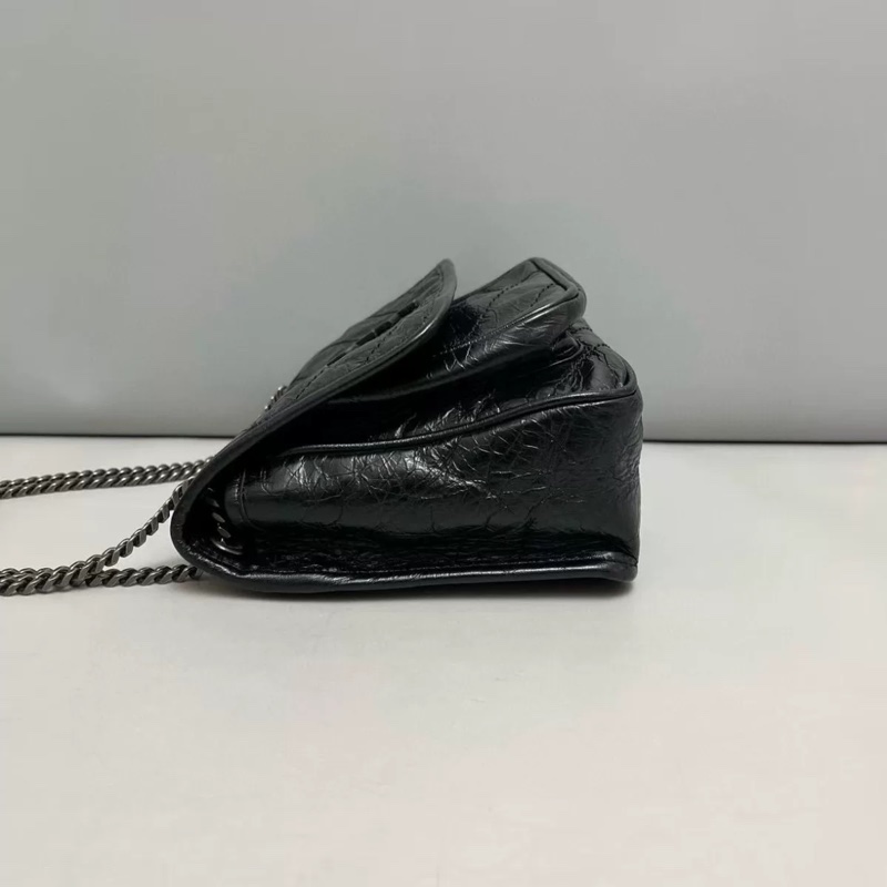 Ysl Niki baby黑銀小號鏈條斜挎包 99新閒置🈶購證 rose同款🔥-10