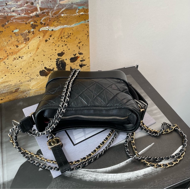 Chanel 香奈兒 流浪 小號 黑金字母 寬肩帶 手柄 重工款 尺寸 約20*15 手提單肩-2