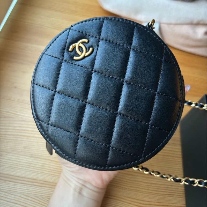 CHANEL 金球 鏈條 圓餅包-0