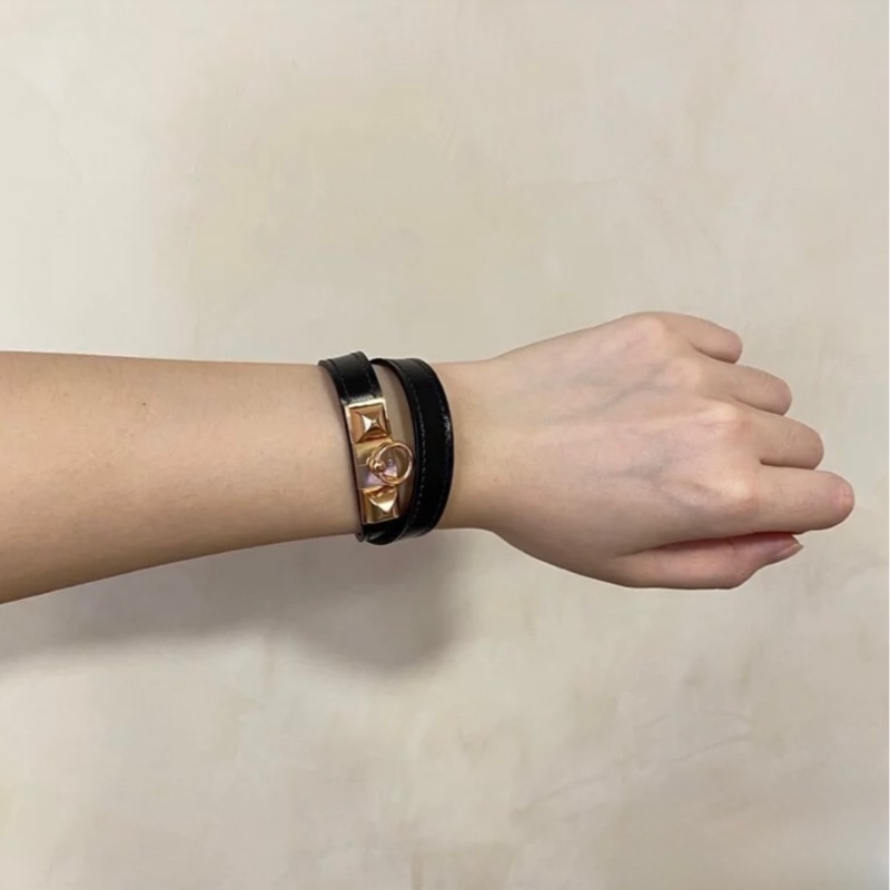 Hermes 玫瑰金手鍊-1