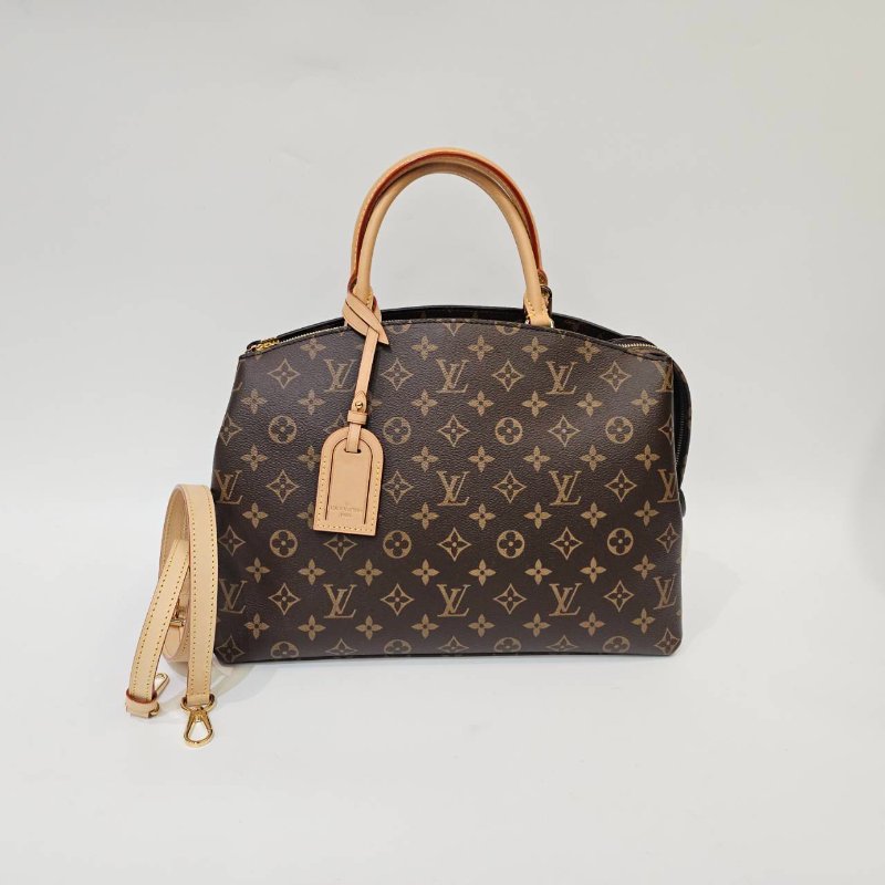 LV 原花金釦Grand Palais MM手提肩斜背包M45898-0