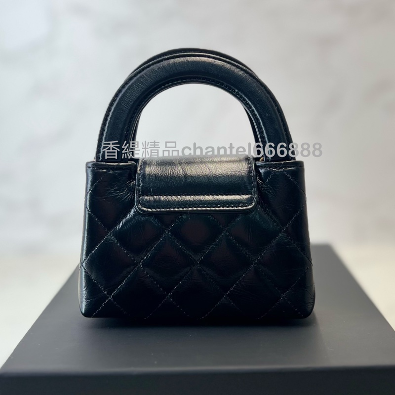 (已售出💗香緹國際精品💗 Chanel Kelly mini 油蠟牛 黑金-5