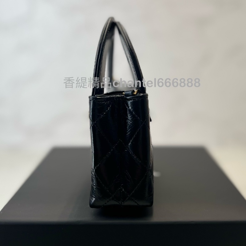 (已售出💗香緹國際精品💗 Chanel Kelly mini 油蠟牛 黑金-6