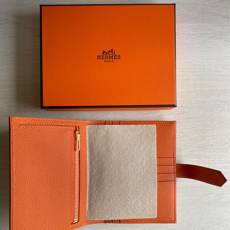 Hermes 愛馬仕Bearn Compact零錢短夾🍊全新全配K刻-3