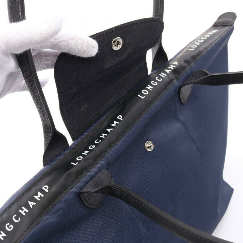Longchamp Le Pliage Energy L 手袋 L1899HSR006 帆布皮革再生聚醯胺帆布海軍藍黑色新款女款-4
