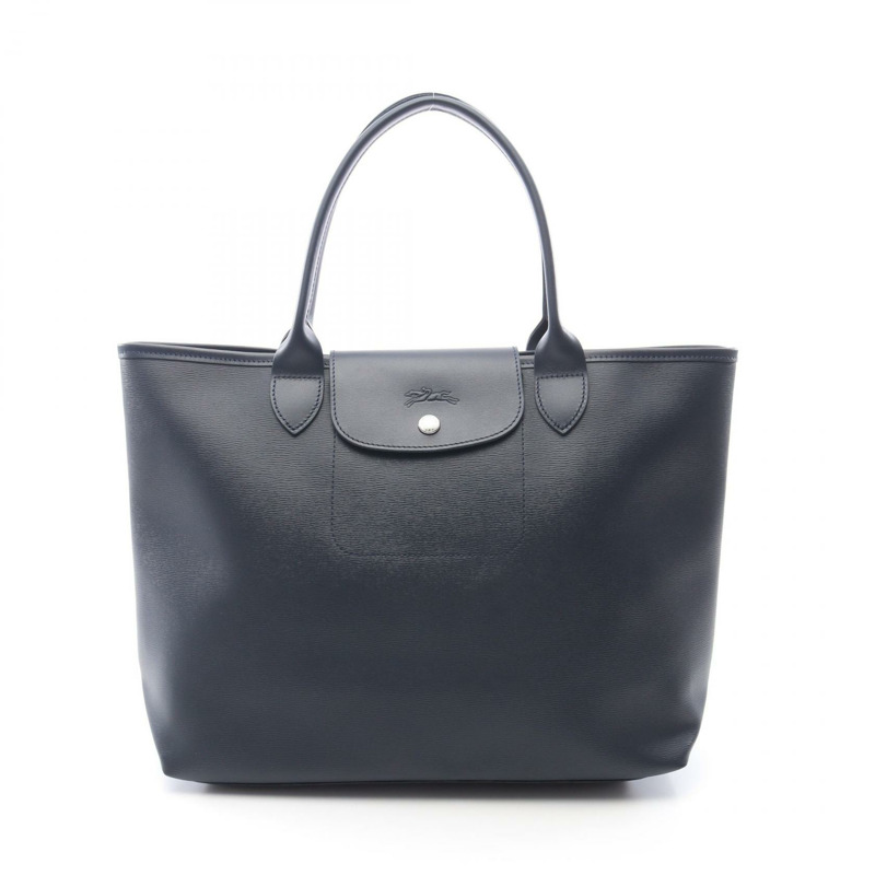 Longchamp Pliage City 托特包 10182HYQ556 PVC 塗層帆布皮革海軍藍新款女款-0
