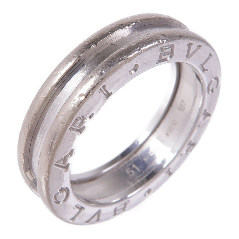 BVLGARI 18K白金B-zero1 1 Band戒指Bvlgari#51/US#5.5-0