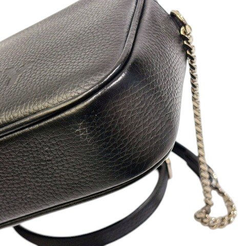 Burberry 黑牛皮壓紋logo相機包-9