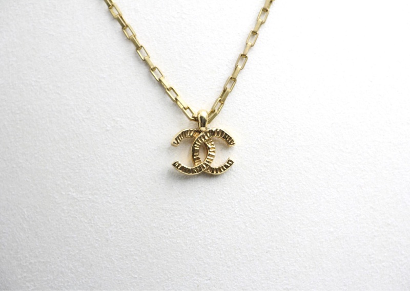 Chanel Vintage 71-80年鍍金直條紋鏈條項鏈-8