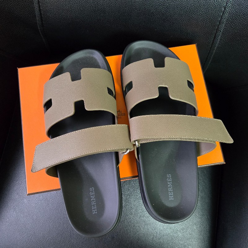 全新 HERMÈS 愛馬仕 Chypre涼鞋 大象灰 42.5-0