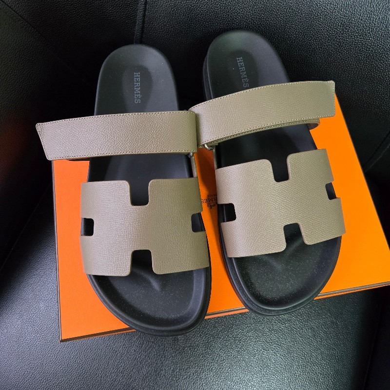 全新 HERMÈS 愛馬仕 Chypre涼鞋 大象灰 42.5-1