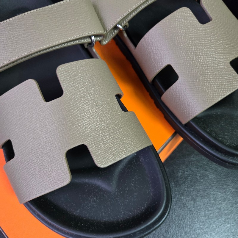 全新 HERMÈS 愛馬仕 Chypre涼鞋 大象灰 42.5-3