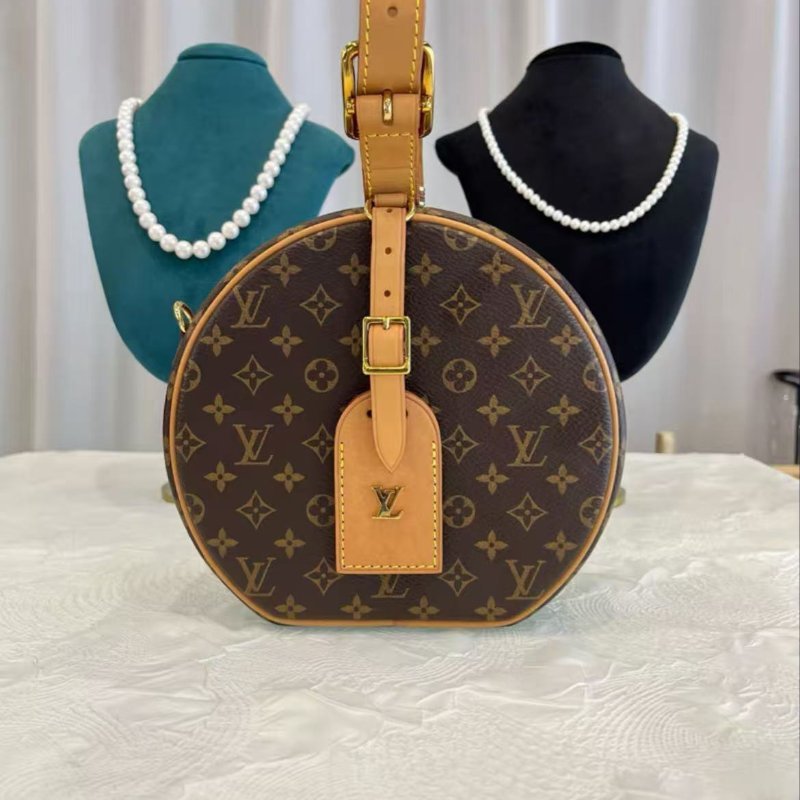 LV Petite Boite Chapeau 老花硬圓餅包 17.5*16.5*7.5 98新配件塵袋-6