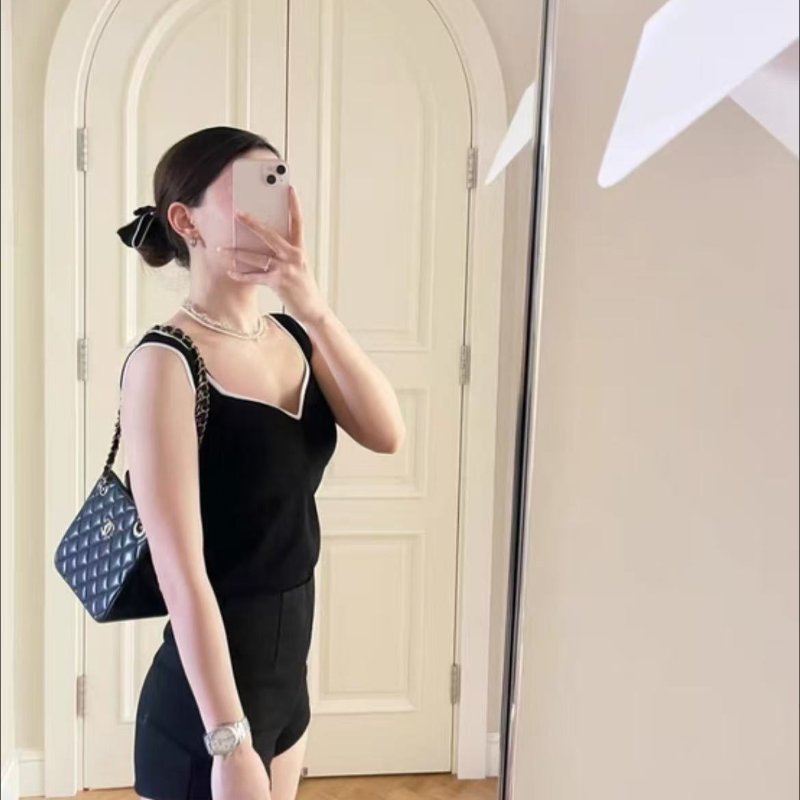 Chanel 23p黑金荔枝皮mini tote包 芯片款16*15 99新配件塵袋購證-0