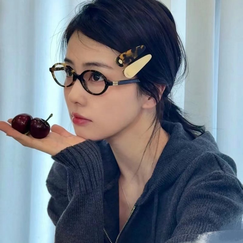 MIU MIU 玳瑁色 平光眼鏡 全新全配-0