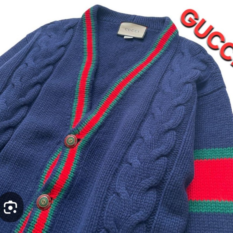 原價4萬／全新品／Gucci羊絨羊毛開襟外套／男女同款-3