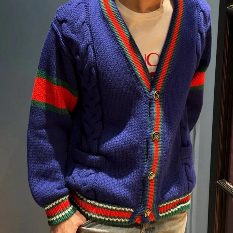 原價4萬／全新品／Gucci羊絨羊毛開襟外套／男女同款-4