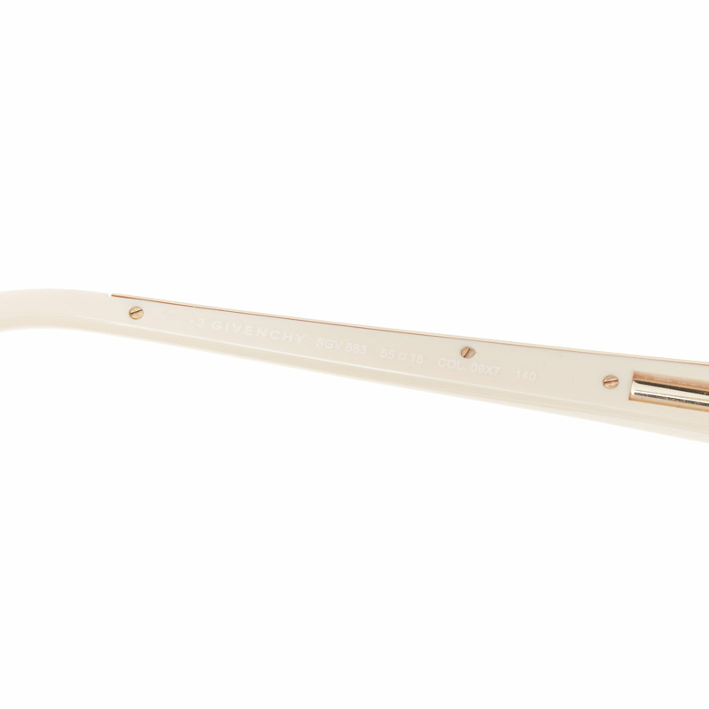 GIVENCHY SGV883 cream acetate gold top logo sunglasses-6