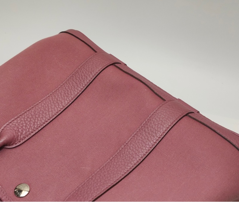 Hermes GP 30手提包帆布 Negonda牛皮银扣G5玫瑰木粉框c刻-5