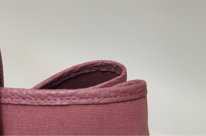 Hermes GP 30手提包帆布 Negonda牛皮银扣G5玫瑰木粉框c刻-6