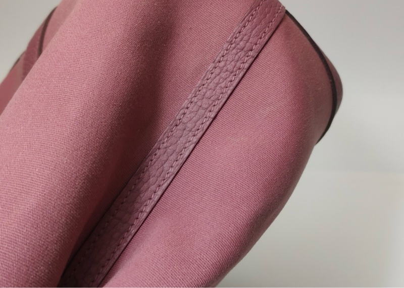 Hermes GP 30手提包帆布 Negonda牛皮银扣G5玫瑰木粉框c刻-16