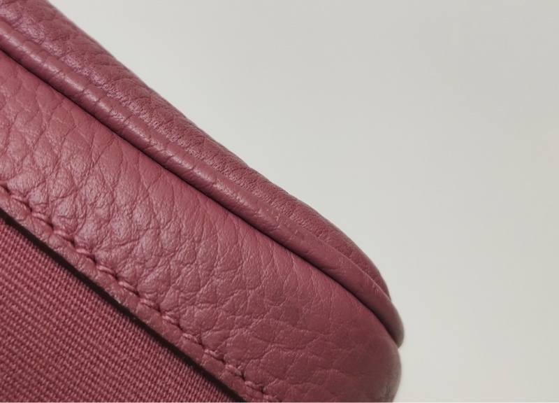 Hermes GP 30手提包帆布 Negonda牛皮银扣G5玫瑰木粉框c刻-18