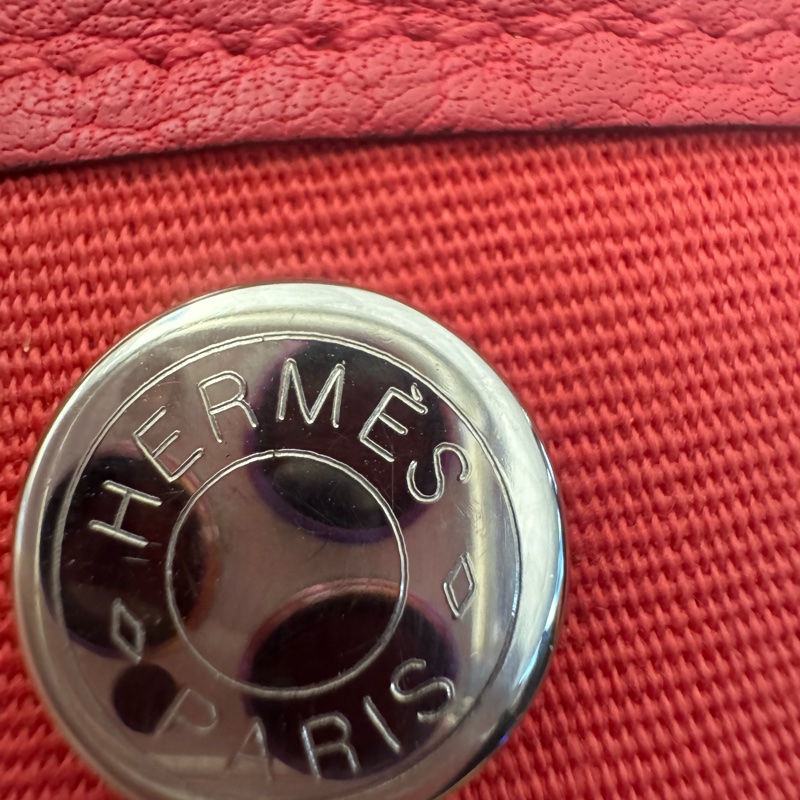 Hermes GP 30手提包帆布 Negonda牛皮银扣G5玫瑰木粉框c刻-23