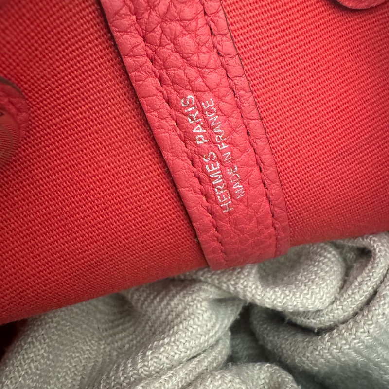 Hermes GP 30手提包帆布 Negonda牛皮银扣G5玫瑰木粉框c刻-29