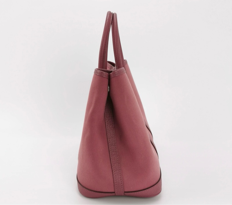 Hermes GP 30手提包帆布 Negonda牛皮银扣G5玫瑰木粉框c刻-35