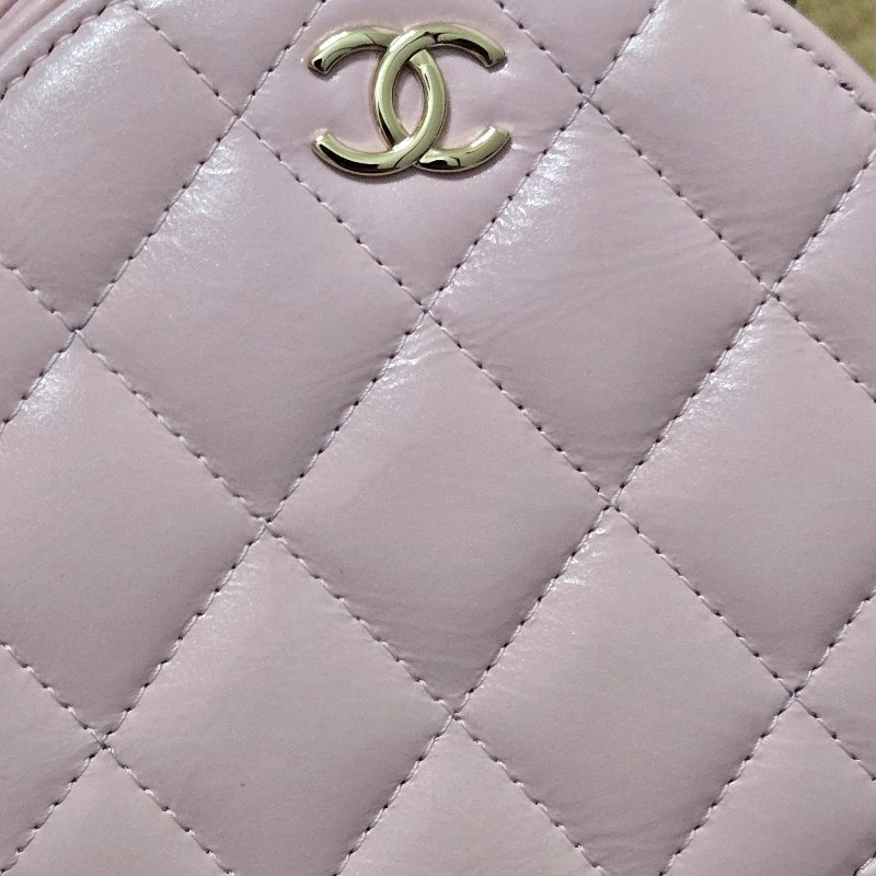 香奈兒 Chanel 櫻花粉 粉色 雙層圓餅手提包 鍊包 肩背包 斜背包~❤️-16