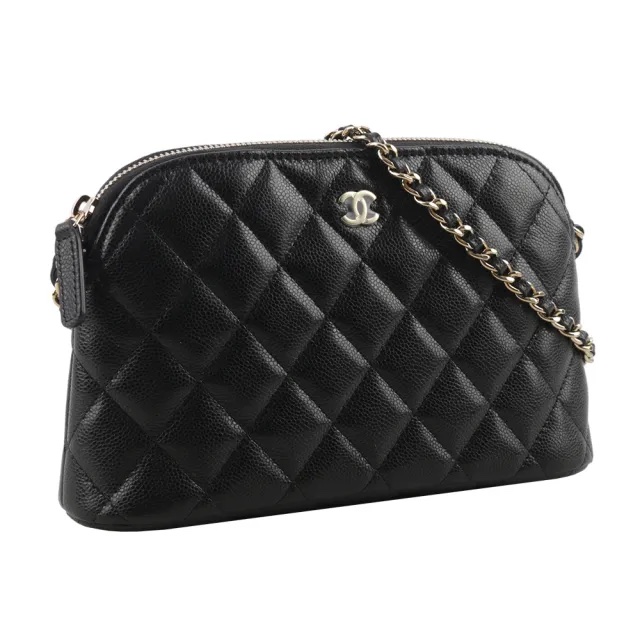 Chanel 香奈兒 貝殼包/斜背包/黑色淡金/全新美品-1