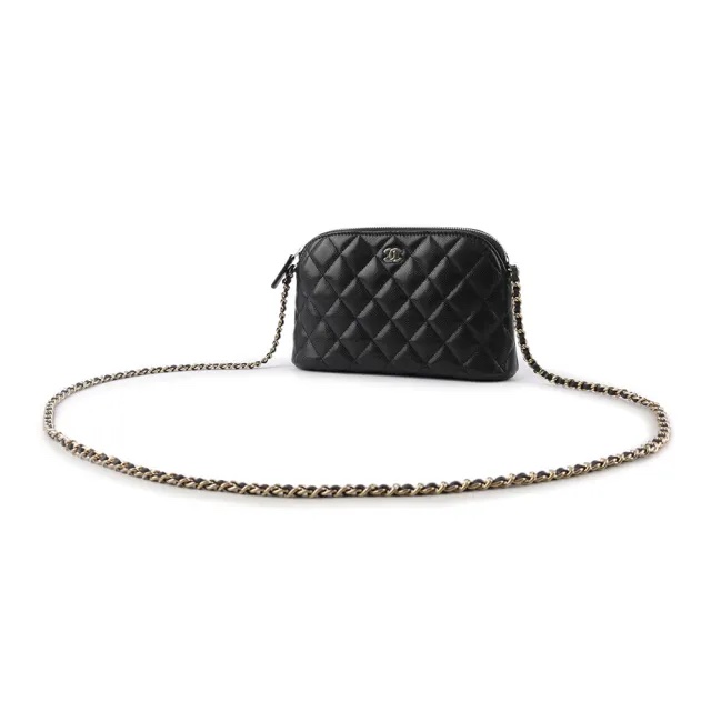 Chanel 香奈兒 貝殼包/斜背包/黑色淡金/全新美品-3