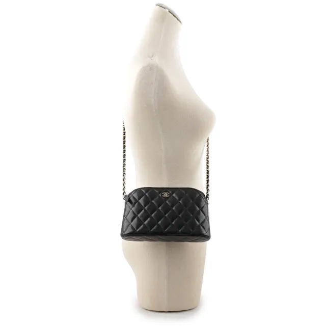 Chanel 香奈兒 貝殼包/斜背包/黑色淡金/全新美品-4