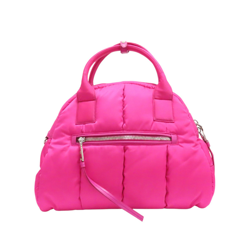 桃粉色 尼龍 Bomber 手提包 缺背帶【PRADA 普拉達】 BL0881-1