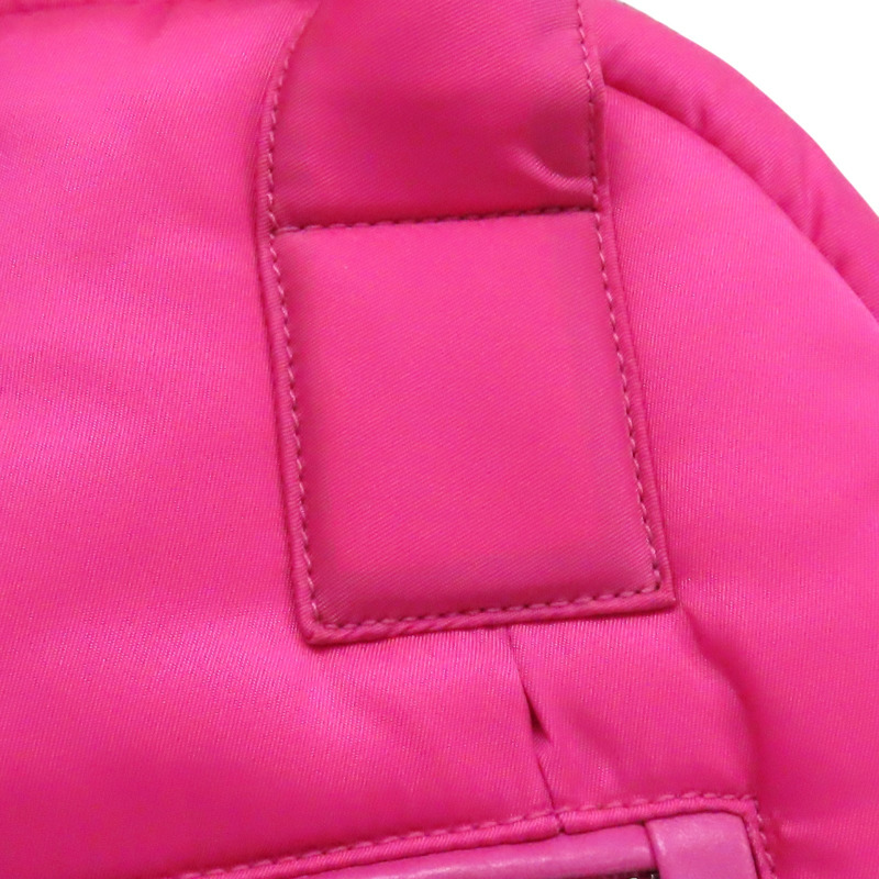 桃粉色 尼龍 Bomber 手提包 缺背帶【PRADA 普拉達】 BL0881-18