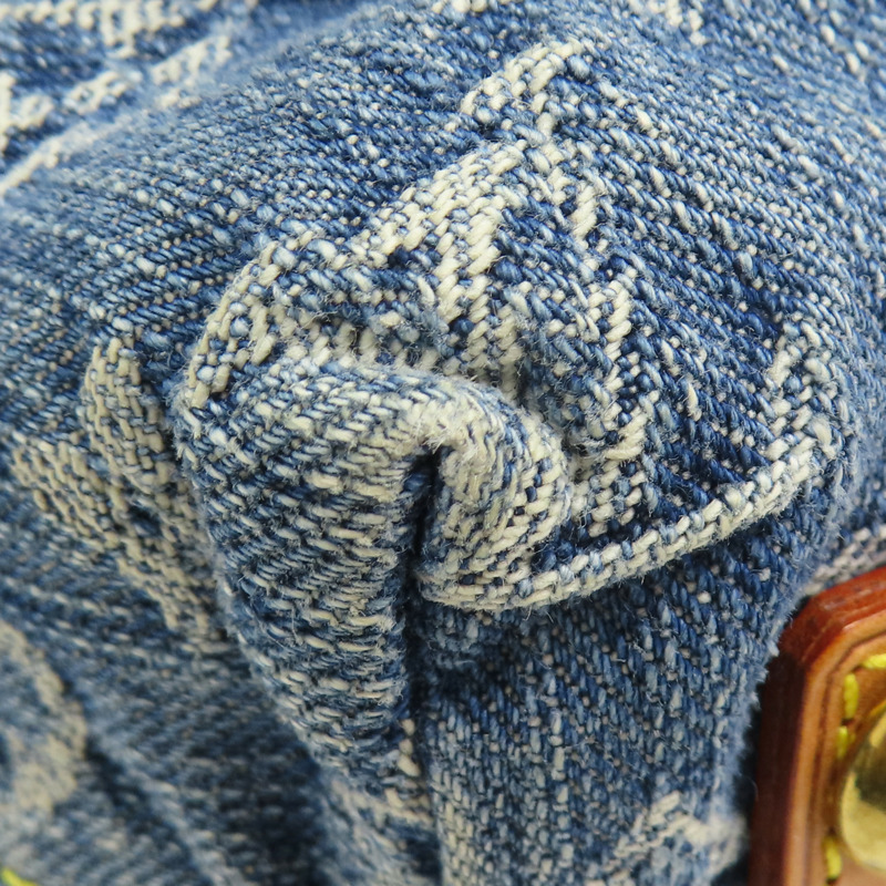 藍色 原花 單寧 Baggy PM 肩背包 M95049-12