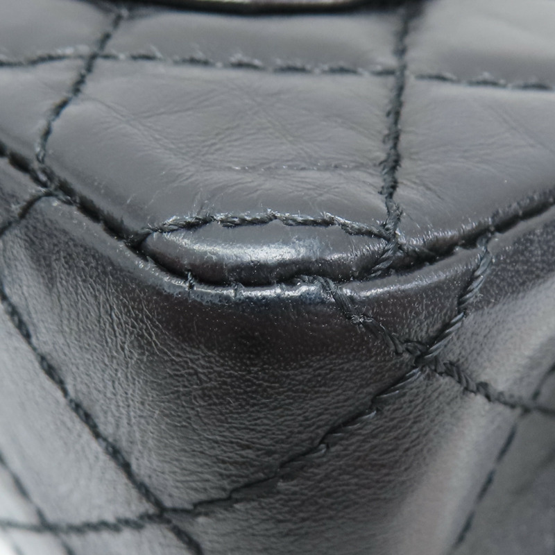 黑色 菱格紋 皮革 2.55 鍊帶 肩背包-15